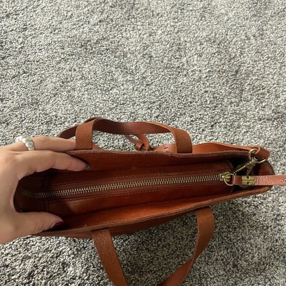 Madewell Brown Suede stripe Leather Bag - Picture 4 of 7
